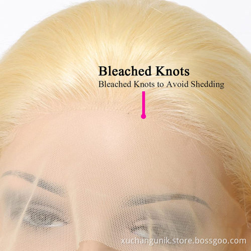 Uniky 180% Density Raw Virgin Indian Hair 13X6 613 Blonde Body Wave HD Transparent Lace Frontal Human Hair Wigs for Black Women